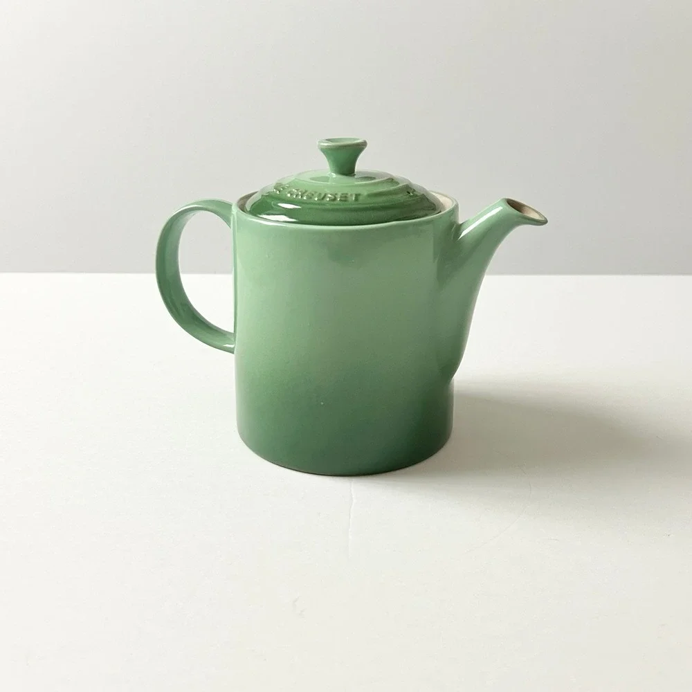 NEW Le Creuset Medium Grand Teapot 1.3L 1.4QT Rosemary Green Stoneware Glazed
